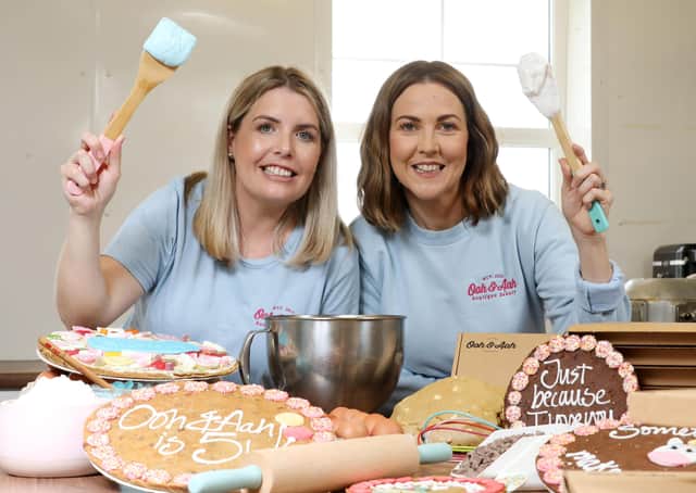 Ruth Armstrong and Barbara-Anne McMullan, owners of Ballyclare-based Ooh & Aah Cookies.