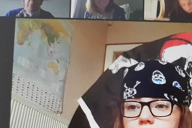 Getting into the pirate theme for Broughshane Guides' virtual camping