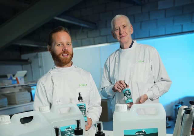 Stephen Mullan, Torax Biosciences Laboratory Technician and Dr Lawrence McGrath PhD, MSc, T.D.