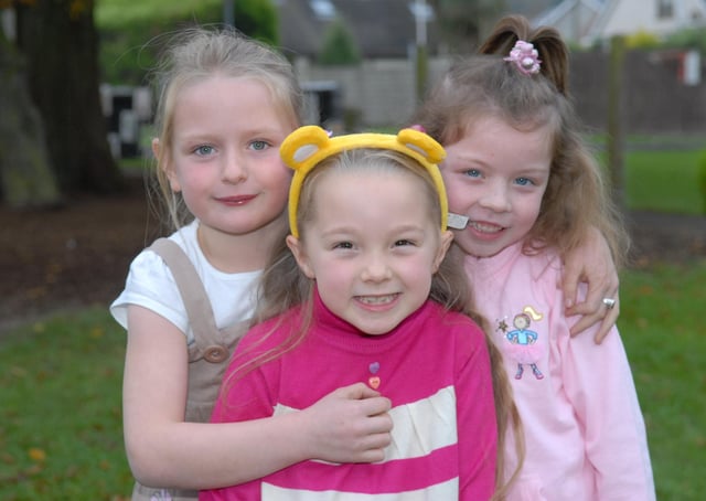 Katie, Aimee and Janna pictured at the Glynn P.S. non uniform day for Children in Need. LT47-342-PR