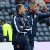Motherwell assistant manager Keith Lasley (right) with boss Stephen Robinson