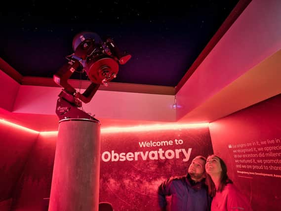 Visitors in the observatory at the new facility.