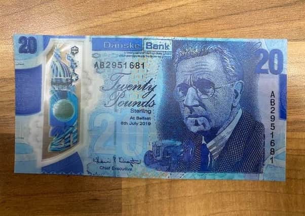 This fake bank note was detected at Station Road Costcutter.