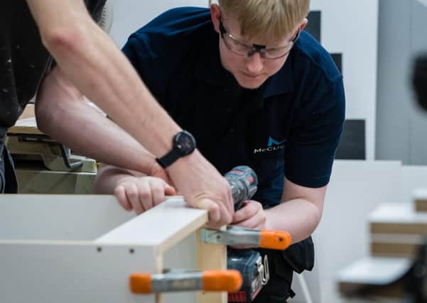 McCue has partnered with higher education facilities to recruit a number of apprentice joiners.