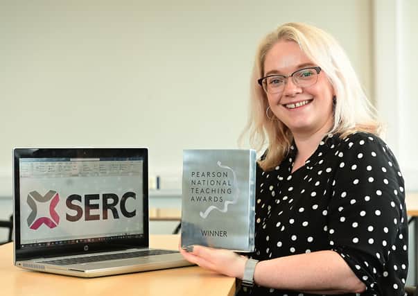 South Eastern Regional College lecturer, Stefanie Campbell, has won a Silver Award in the prestigious Pearson National Teaching Awards