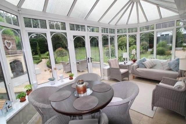 The spacious conservatory
