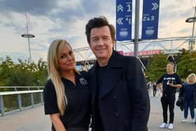 Leanne with Rick Astley.