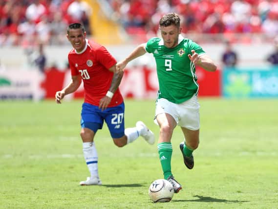 Shay McCartan in action for Northern Ireland against Costa Rica back in 2018