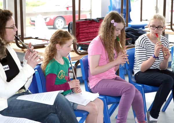 Archive image: The Glengormley School of Traditional Music Summer Scheme in 2013.  INNT 34-011-FP