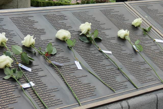 Belfast’s Titanic memorial Garden located at the east entrance of City Hall was officially opened in April 2012 to mark the centenary of the disaster, featuring a wall engraved with the names all of those who perished.