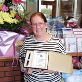 Clough Postmaster Norma Warnock who has received praise and an award for her outstanding customer service