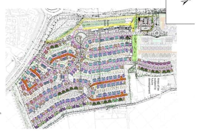 Some of the blueprints for the new planned development