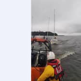 Lough Neagh Rescue tow stranded vessel from Coney Island.