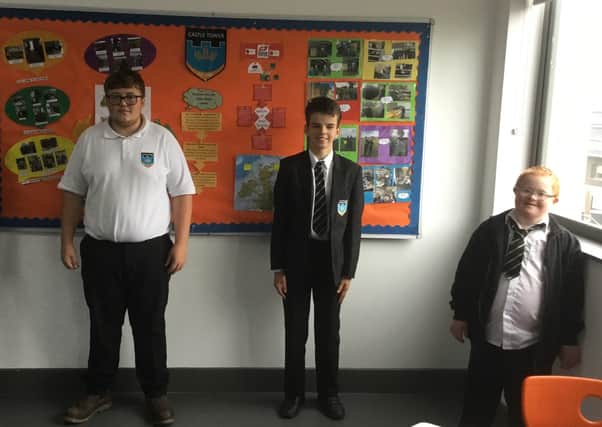 Pictured are the ABP team from Castle Tower School in Ballymena. From left, Joshua Boville, Zach Glover, Scott Allen and Daniel Currie.