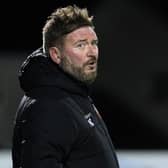 Carrick Rangers manager Niall Currie. Pic by Pacemaker.