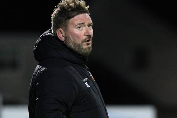Carrick Rangers manager Niall Currie. Pic by Pacemaker.