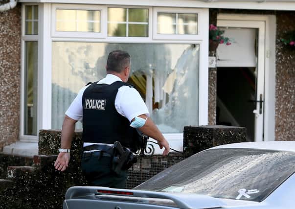 The morning after the shooting on Coleraine's Bushmills Road. Photo: Pacemaker Press