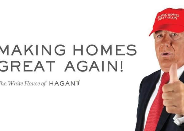 James Hagan (67), Chair and Founder, Hagan Homes, acted out the role of Donald Trump.