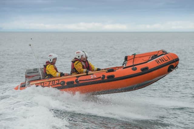Larne RNLI volunteers respond to a call-out. RNLI/Steven Lee