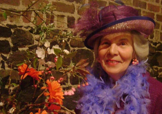 Mrs Fiona Cromie in period costume. INLM1612-921con