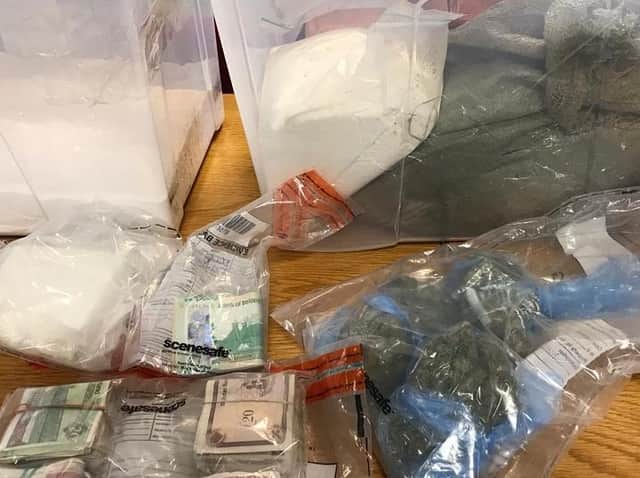 PSNI picture of items seized in Cookstown.