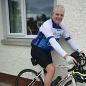 On his bike...Danny McStravock from Moneymore.