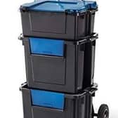 Triple stack bin.