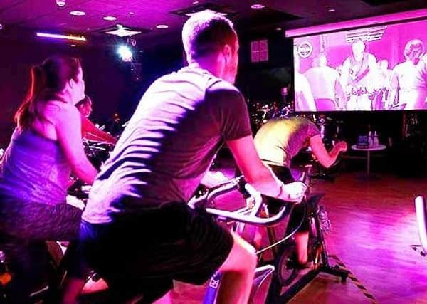 Image of a spin class from Mid Ulster council website