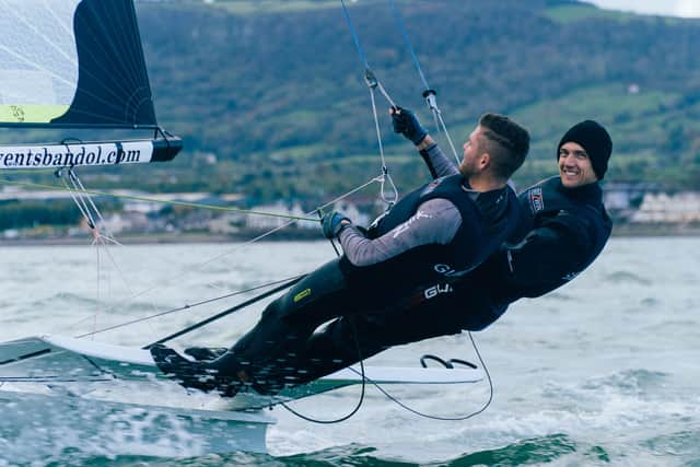 Olympic sailor Ryan Seaton back training at his home club, Carrickfergus. Photos by Ryan Wilson.