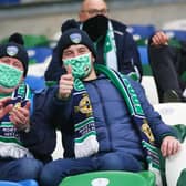 A limited number of Northern Ireland fans were at the match against Austria.Picture by Jonathan Porter/PressEye