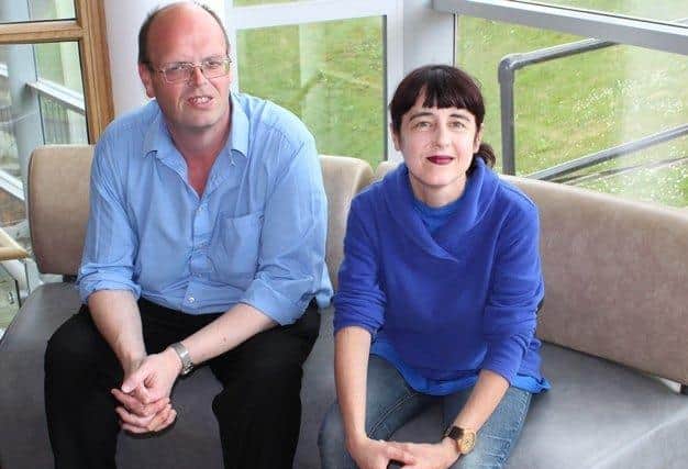 Lise pictured with the Mayor, Cllr Jim Montgomery. Picture from before the Covid pandemic.
