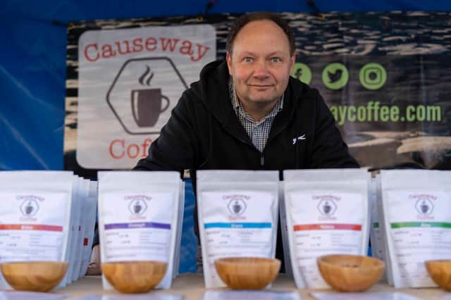 Graham Watts pictured with the Causeway Coffee range