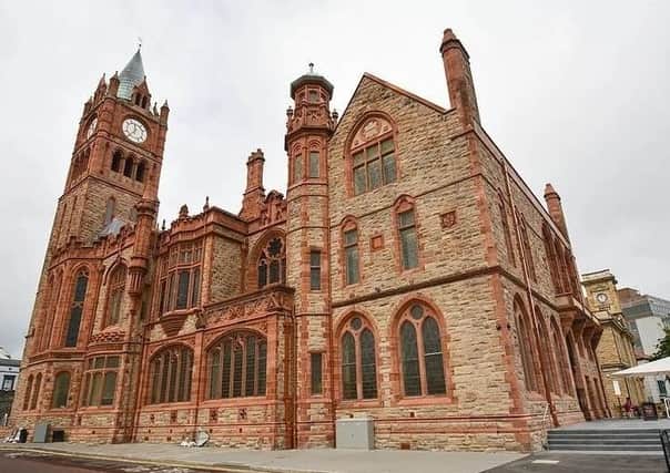 The Guildhall in Londonderry city centre