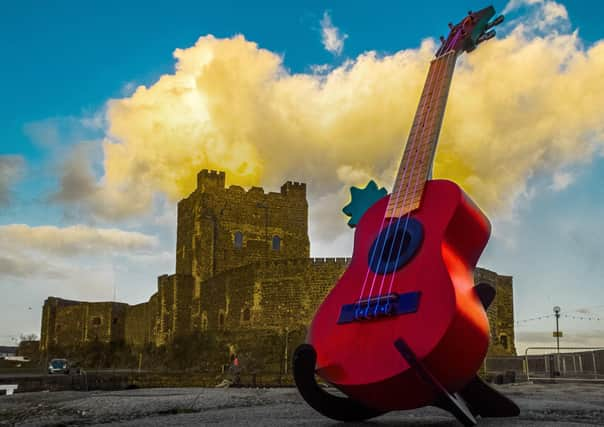 The ukulele is being auctioned on eBay to raise funds for the Royal British Legion.