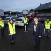 Mayor Alderman Mark Fielding at the Radius NI drive-in