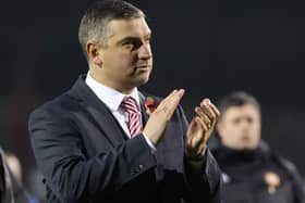 Portadown manager Matthew Tipton following Saturday's game against Linfield. Pic by Pacemaker.