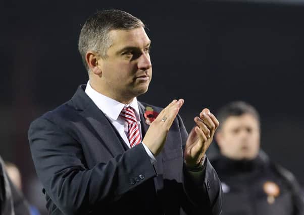 Portadown manager Matthew Tipton following Saturday's game against Linfield. Pic by Pacemaker.