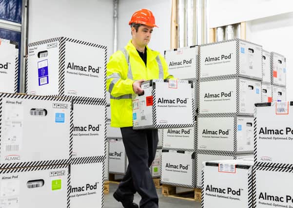 The ‘Almac Pod’ is critical to keeping the vaccine at steady sub-zero temperatures as it is moved across the globe.