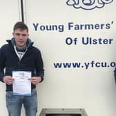 Members of Holestone YFC receiving their prizes for 2019-2020 competitions