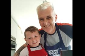David Simpson with grandson, Jay.