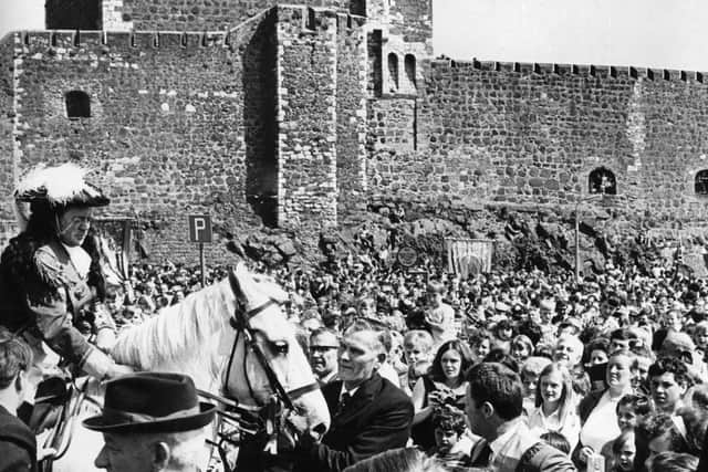 King William arrives at Carrickfergus Castle in June 1969. Picture: News Letter archives