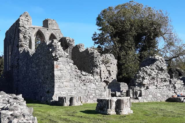 The site of Inch Abbey was originally on an island in the Quoile Marshes. The pre-Norman Celticmonastic settlement here, known as Inis Cumhscraigh (or Inis Cuscraidh), was in existence by the year 800. In 1002 it was plundered by the Vikings led by Sitric, King of the Danes, who came up the Quoile with a fleet from the sea. The Vikings plundered the settlement again in 1149. Picture: Darryl Armitage
