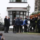 The funeral of Tony Doherty takes place at St Patrick's, Banbridge. He was the third member of his family to die from the virus within the space of two weeks. His mother Angela Doherty and father Owen Doherty, who lived in Belfast, passed away within three days of each other.Photo by Matt Mackey / Press Eye.
