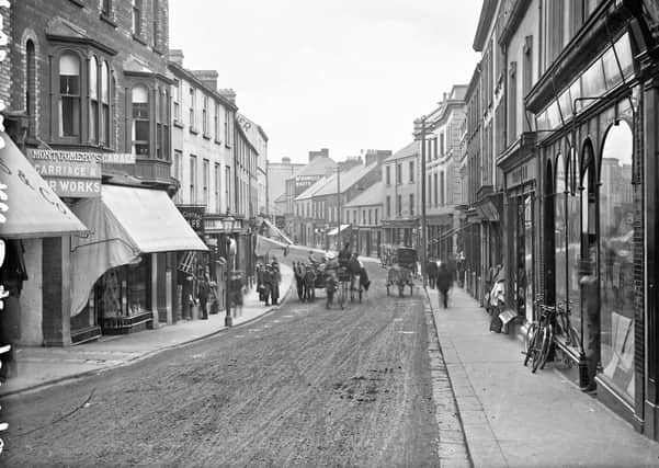 Church Street, Ballymena, Co Antrim by photographer Robert French. Held by the National Library of Ireland as part of the Lawrence Photograph Collection (NLI Ref: L_ROY_11241). Picture: National Library of Ireland/Flickr Commons