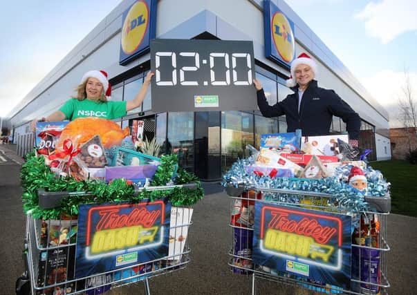 Pictured launching the campaign is Joanne McMaster, Supporter Fundraising Manager at NSPCC Northern Ireland and Gordon Cruikshanks, Head of Sales Operations at Lidl Northern Ireland.