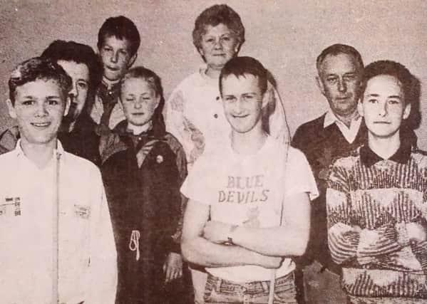 Members of Ballykeel Youth Club Pool Team and Ballykeel Residents’ Association Community Team at their Civic Week pool competition.
1989