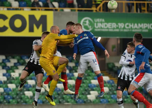 Linfield and Dundalk competing in 2019 during the Unite the Union Champions Cup. Pic by Pacemaker.