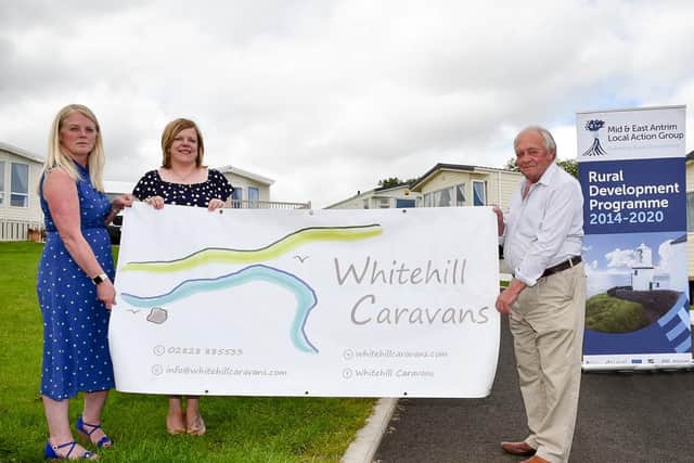 Robert McKay, owner of Whitehill Caravan Park in Carnlough pictured on receipt of funding from Mid and East Antrim Rural Development Fund.
