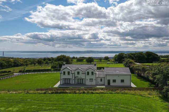 The property enjoys expansive 180 degree views over looking Belfast Lough towards the County Down coastline