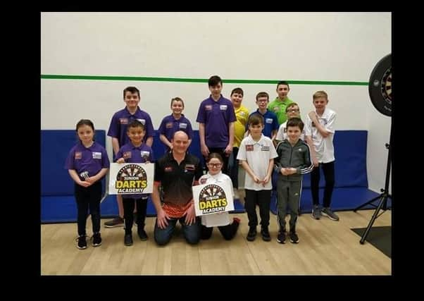 Carrickfergus Junior Darts Academy pictured in March.